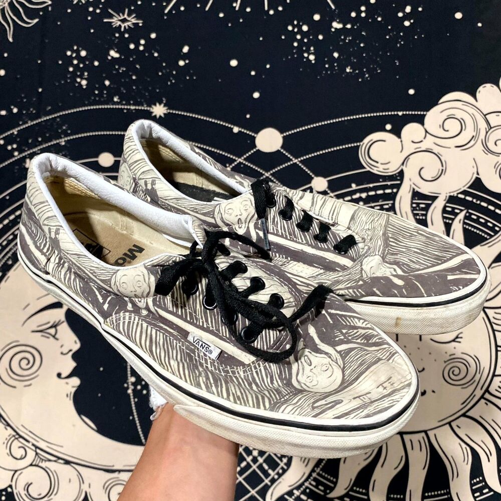 MoMA x Vans Era The Scream VN0A4BV41UB Athletic Sneaker Mens 10 Gray Skateboard